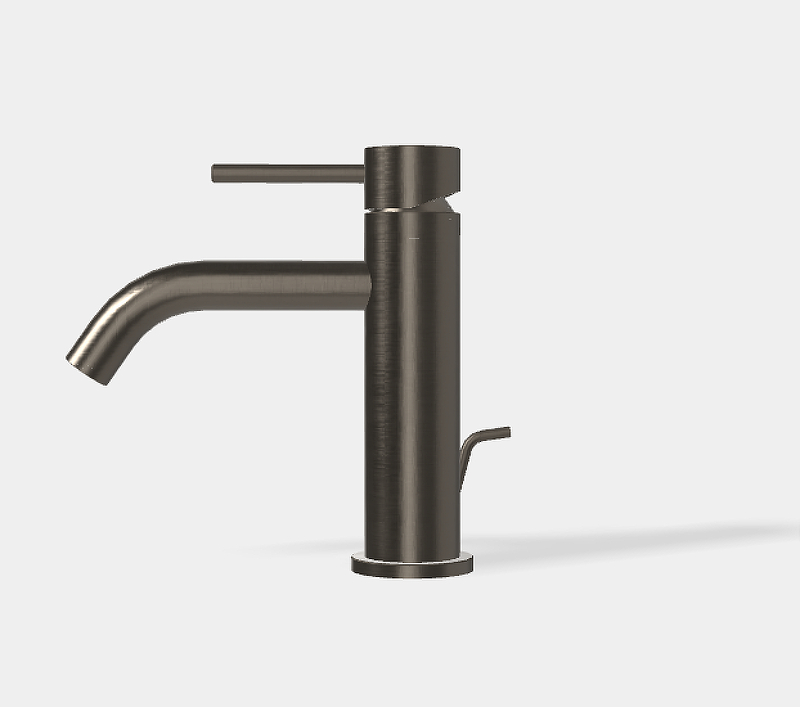 Смеситель для раковины Fima Carlo Frattini Spillo Up F3031XSCS с донным клапаном цвет Черный хром брашированный